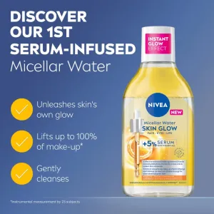 NIVEA Micellar Skin Glow čistiaca micelárna voda pre rozjasnenie pleti 400 ml