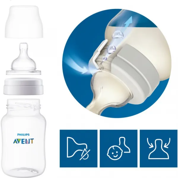 PHILIPS AVENT - Cumlík Anti-colic pomalý prietok 1m+ 2 ks