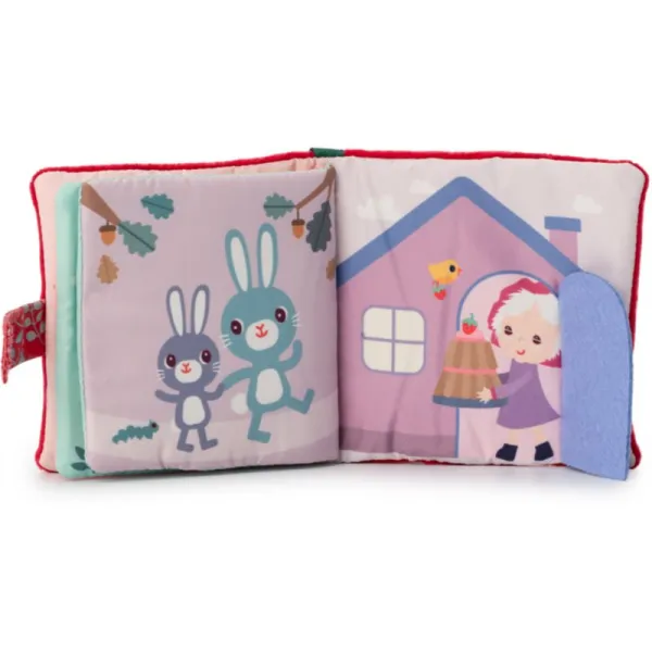 Lilliputiens Playbook Little Red Riding Hood kontrastná edukatívna knižka s hryzadielkom 6 m+ 1 ks