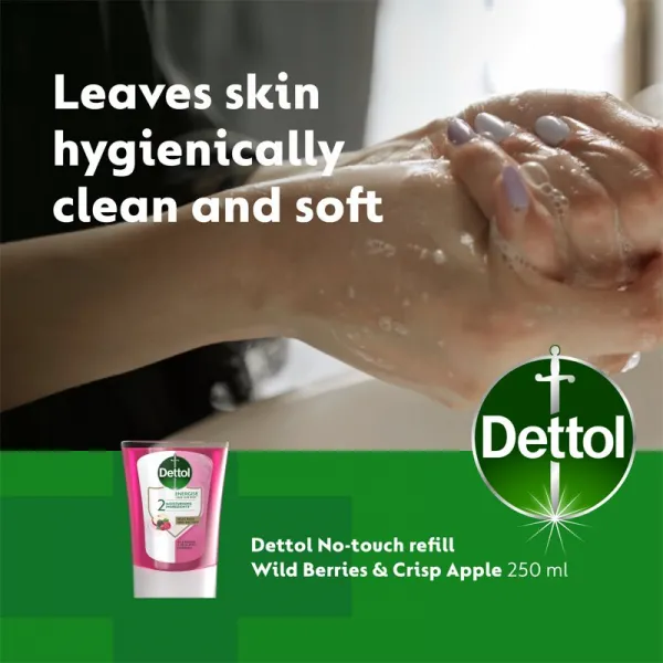 Dettol Energise Liquid Hand Wash Wild Berries & Crisp Apple náplň do bezdotykového dávkovača mydla 250 ml