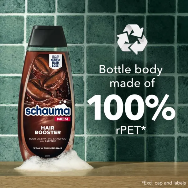 Schwarzkopf Schauma Hair Booster kofeínový šampón pre mužov 400 ml