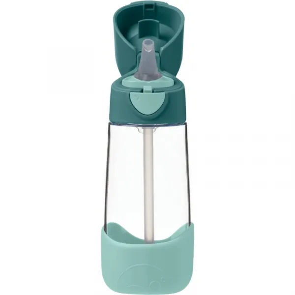 Fľaša na pitie so slamkou 450 ml - emerald forest