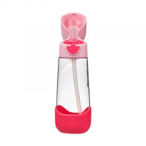 Fľaša na pitie so slamkou 600 ml - flamingo fizz