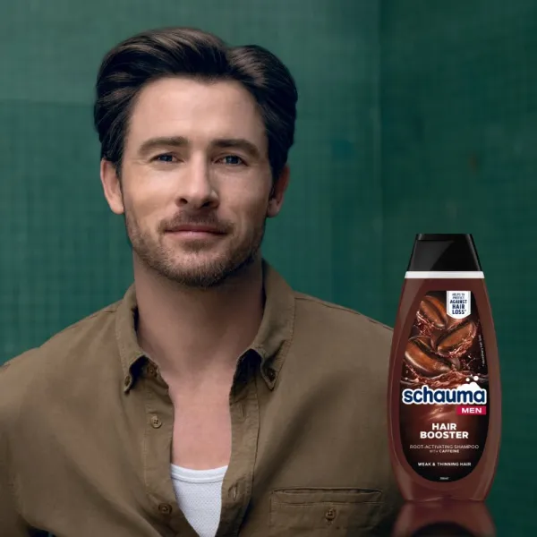 Schwarzkopf Schauma Hair Booster kofeínový šampón pre mužov 400 ml