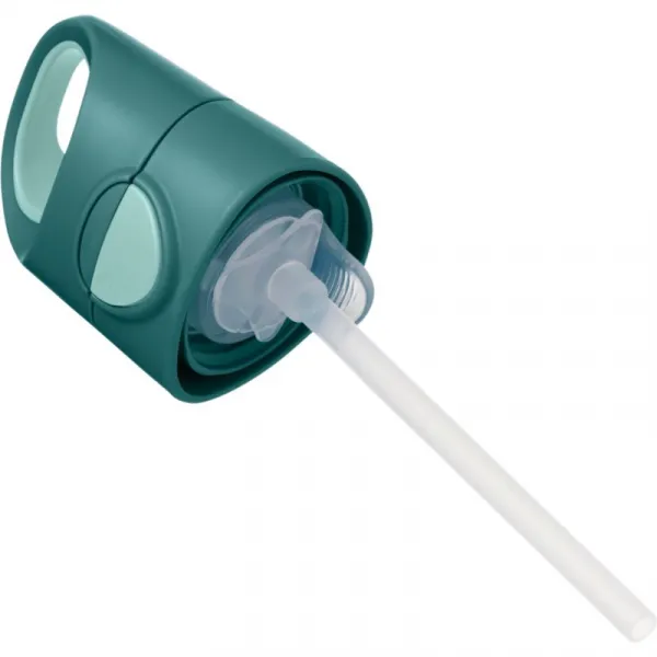 Fľaša na pitie so slamkou 450 ml - emerald forest