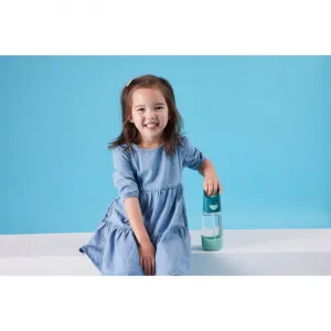 Fľaša na pitie so slamkou 450 ml - emerald forest