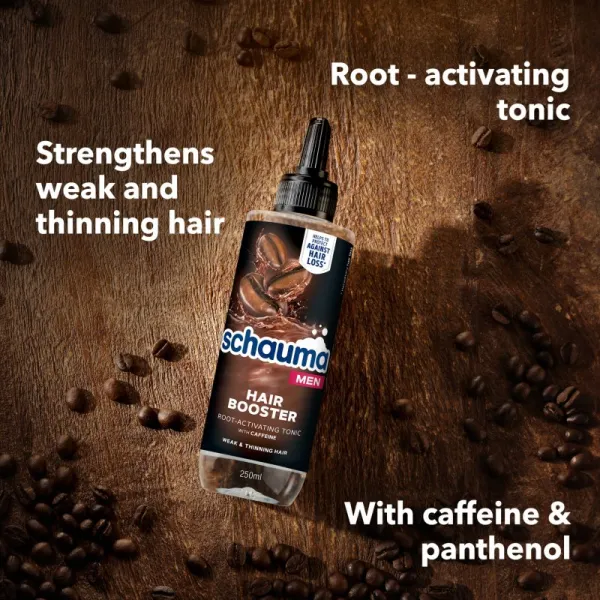 Schwarzkopf Schauma Hair Booster kofeínové tonikum pre jemné alebo rednúce vlasy pre mužov 200 ml