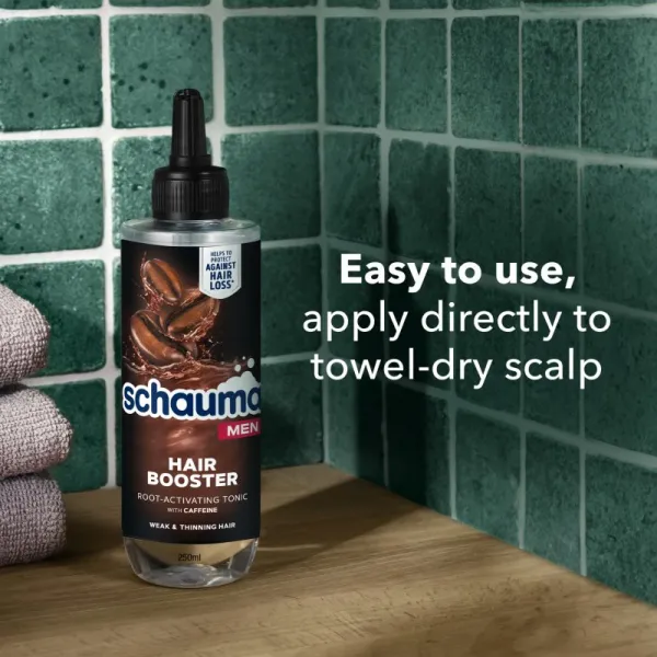 Schwarzkopf Schauma Hair Booster kofeínové tonikum pre jemné alebo rednúce vlasy pre mužov 200 ml