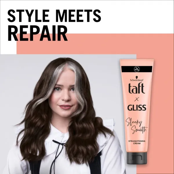 Schwarzkopf Taft x Gliss uhladzujúci krém na vlasy Sleeky Smooth 150 ml