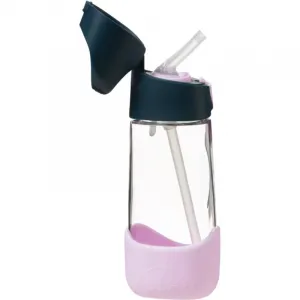 Fľaša na pitie so slamkou 450 ml - indigo/ružová