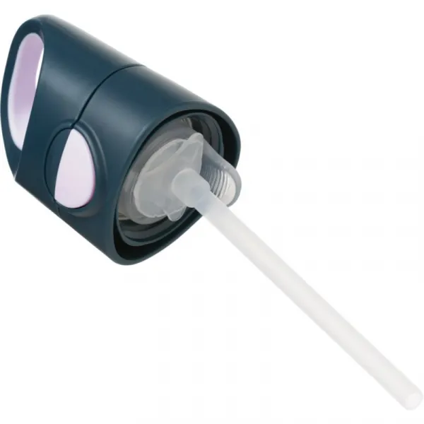 Fľaša na pitie so slamkou 450 ml - indigo/ružová