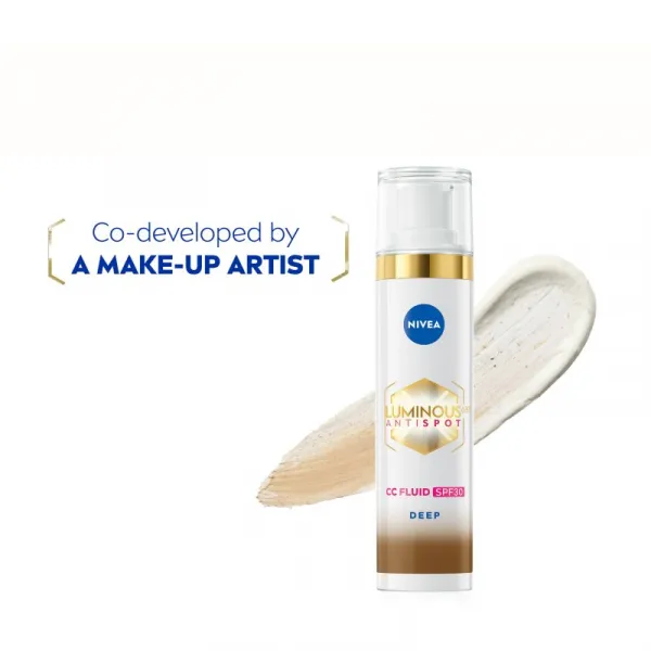 NIVEA Luminous 630 Anti Spot rozjasňujúci CC krém SPF 30 odtieň Deep 40 ml