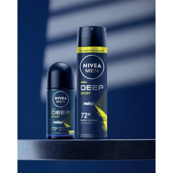 NIVEA MEN Deep Sport guličkový antiperspirant pre mužov 50 ml