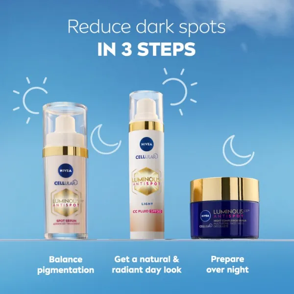 NIVEA Luminous 630 Anti Spot rozjasňujúci CC krém SPF 30 odtieň Light 40 ml