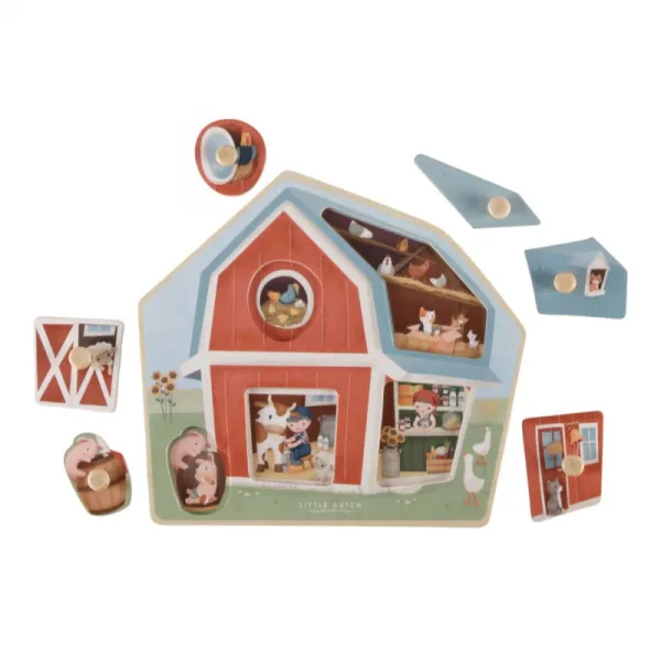 Little Dutch Little Farm Wooden Puzzle puzzle z dreva 12 m+ 1 ks