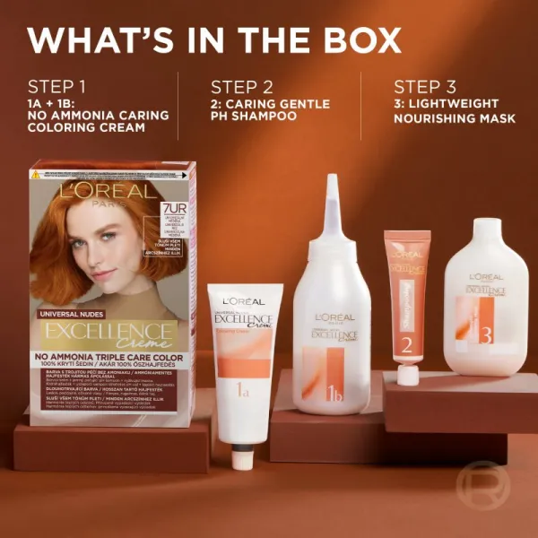 L’Oréal Paris Excellence Universal Nudes permanentná farba na vlasy odtieň 8UR Universal Copper Light 1 ks