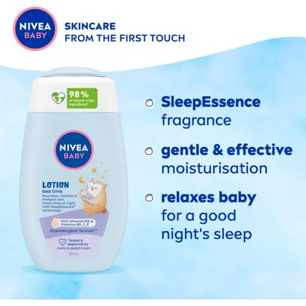 Nivea Baby Bed Time telové mlieko 200 ml