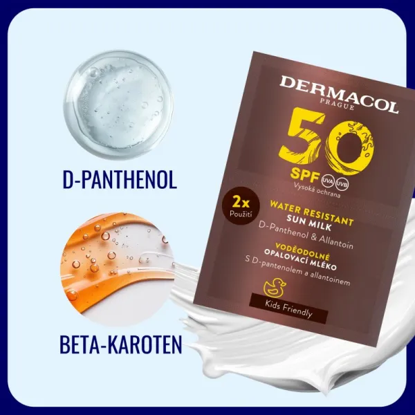 Dermacol Sun Water Resistant vodeodolné mlieko na opaľovanie SPF 50 2x15 ml