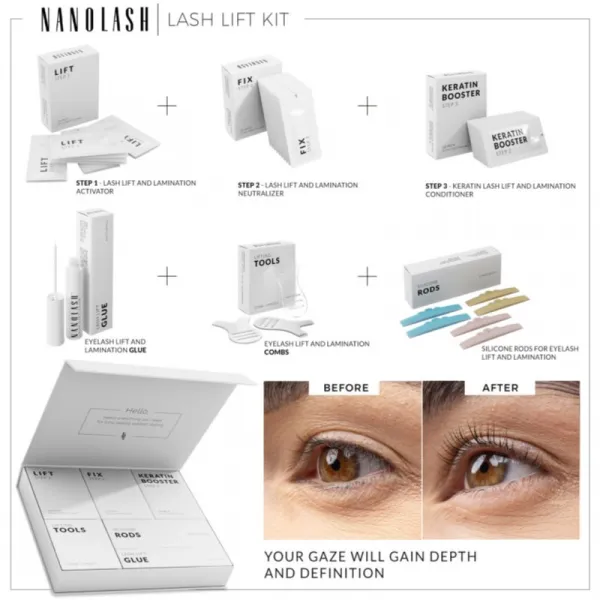 Nanolash Lash Lift Kit Praktická súprava na lifting a lamináciu rias