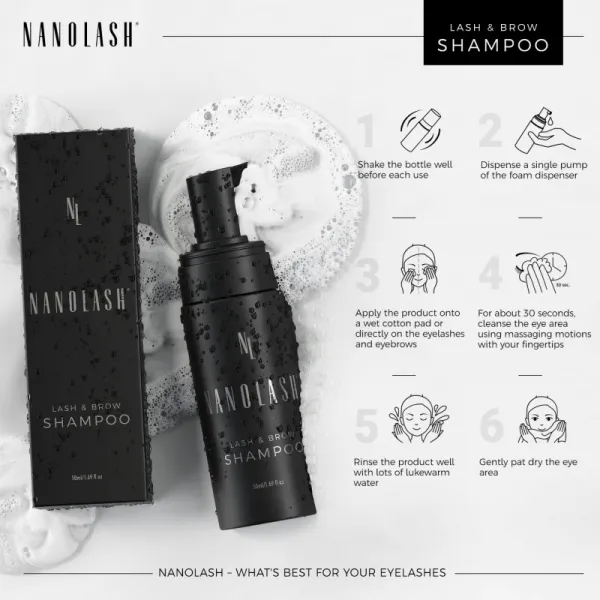 Nanolash Lash & Brow Shampoo Šampón na riasy a obočie 50ml