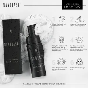 Nanolash Lash & Brow Shampoo Šampón na riasy a obočie 50ml