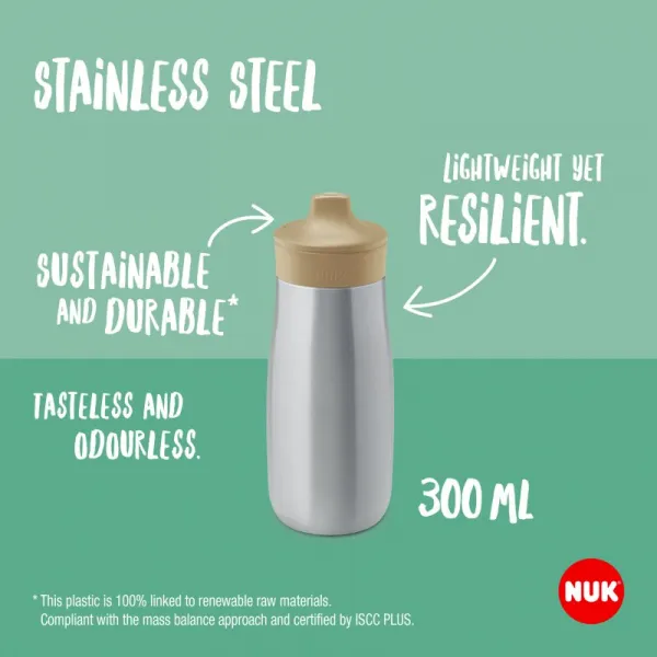 Detská fľaša NUK Mini-Me Sip nerez 300 ml (9+ m.) purple