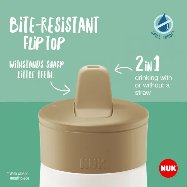 Detská fľaša NUK Mini-Me Flip 450 ml (12+ m.) green