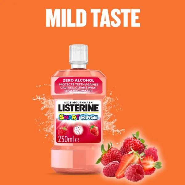 Listerine Smart Rinse Mild Berry ústna voda 500 ml