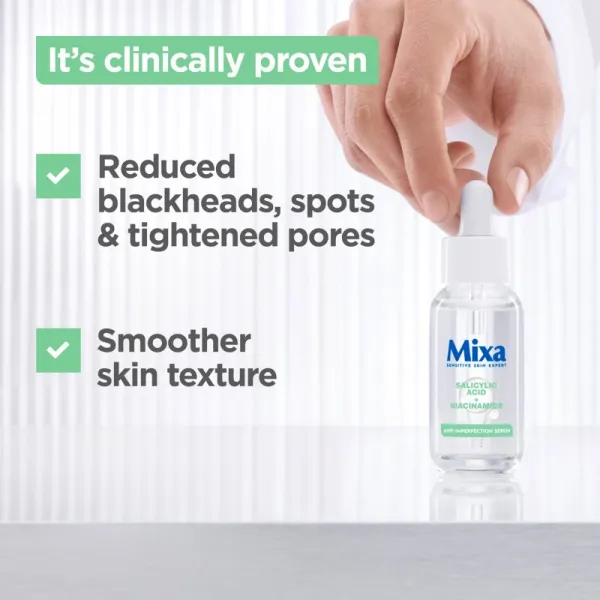 MIXA Sensitive Skin Expert sérum pre problematickú pleť, akné 30 ml