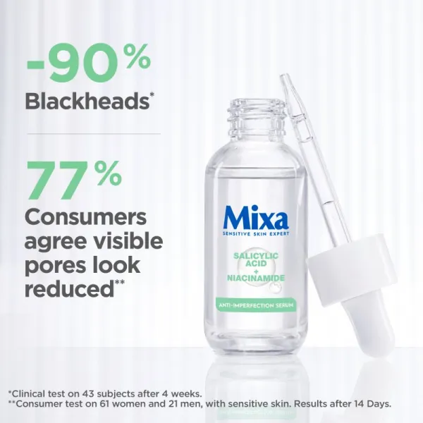 MIXA Sensitive Skin Expert sérum pre problematickú pleť, akné 30 ml