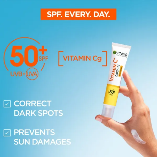 Garnier Skin Naturals Vitamin C Invisible denný rozjasňujúci UV fluid SPF 50+ 40 ml