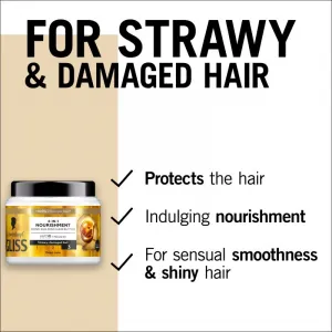 Schwarzkopf Gliss Vyživujúca vlasová maska 4 v 1 vytvárajúca väzby 400 ml