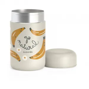SUAVINEX - TERMOSKA na príkrmy GO NATURAL - banánová šedá