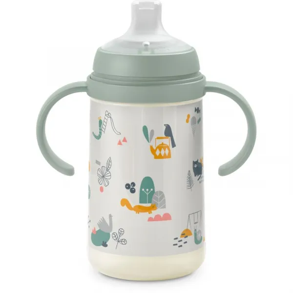 SUAVINEX - Druhá fľaša s uškami Walk 270 ml - zelená