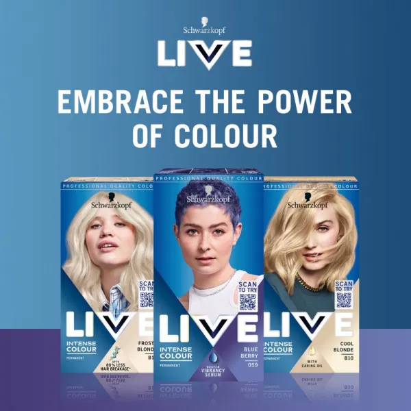 Schwarzkopf LIVE Intense Colour permanentná farba na vlasy odtieň 059 Blue Berry 1 ks