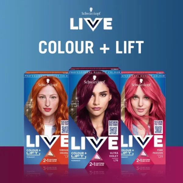 Schwarzkopf LIVE Colour + Lift permanentná farba na vlasy odtieň L76 Ultra Violet 1 ks