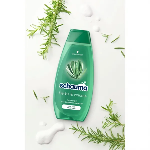 Schwarzkopf Schauma Herbs & Volume šampón pre jemné vlasy bez objemu 400 ml