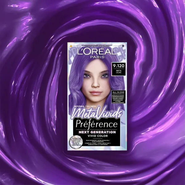 L’Oréal Paris Préférence Meta Vivids semi-permanentná farba odtieň 9.120 Meta Lilac 1 ks