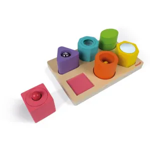 Janod Wood Shapes and Sound aktivity vkladačka 12 m+ 6 ks