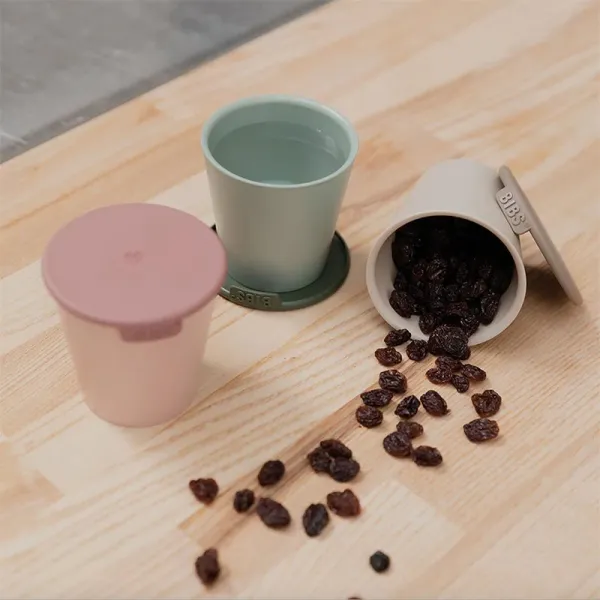 BIBS Cup Set hrnček s viečkom Blush 2 ks