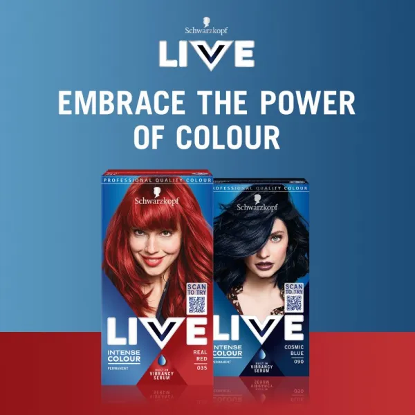 Schwarzkopf LIVE Intense Colour permanentná farba na vlasy odtieň 035 Real Red 1 ks
