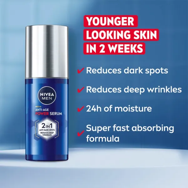 Nivea Men Anti-Age Power Serum posilňujúce sérum 2 v 1 30 ml