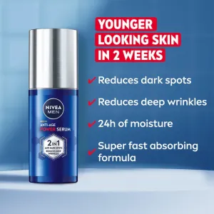Nivea Men Anti-Age Power Serum posilňujúce sérum 2 v 1 30 ml