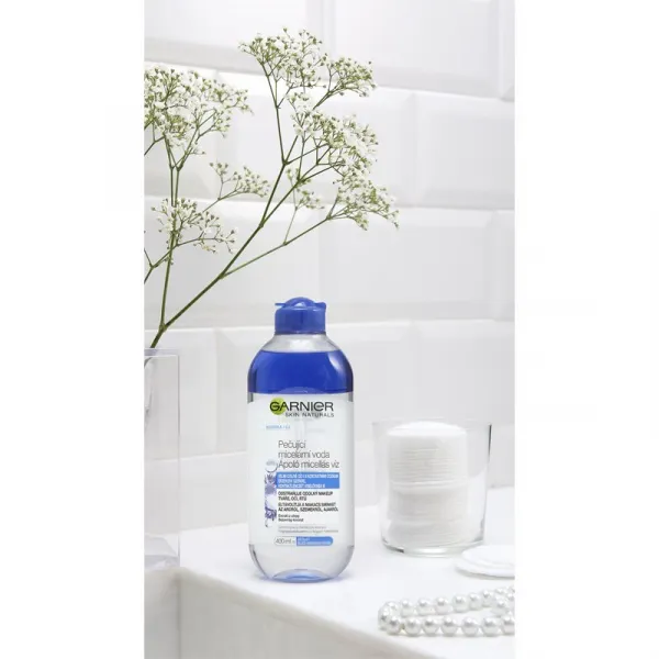 Garnier Skin Naturals ošetrujúca micelárna voda pre veľmi citlivé oči s kontaktnými šošovkami 400 ml