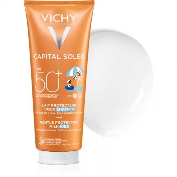 Vichy Capital Soleil Gentle Milk ochranné mlieko pre deti na tvár a telo SPF 50 300 ml