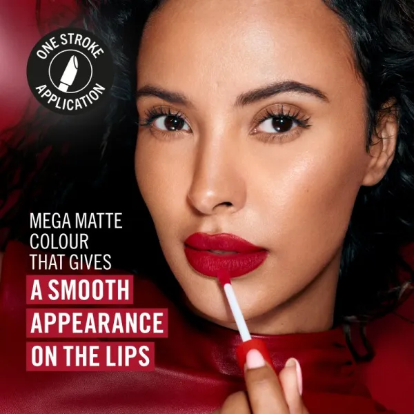 Rimmel Lasting Mega Matte ľahký tekutý matný rúž 16h odtieň Ruby Passion 7,4 ml