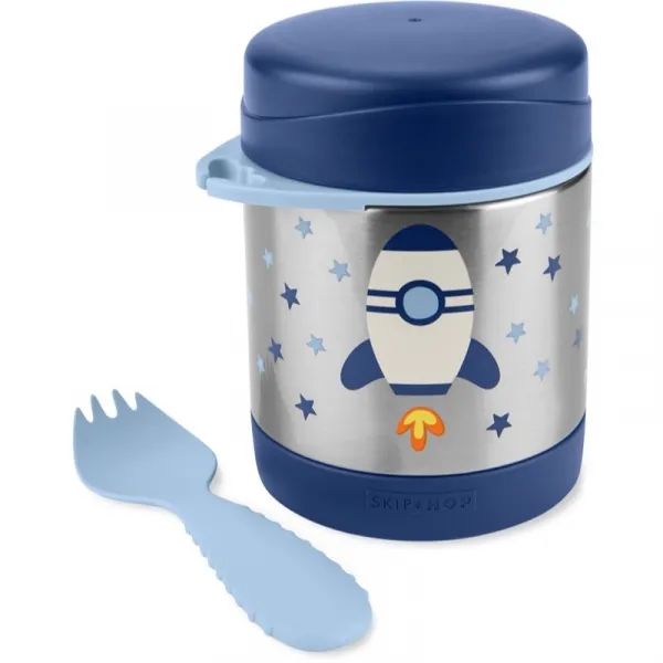 SKIP HOP - Spark Style Termoska na jedlo s lyžičko/vidličkou Raketa 325 ml, 3r+