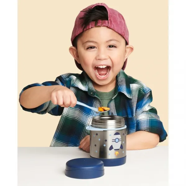 SKIP HOP - Spark Style Termoska na jedlo s lyžičko/vidličkou Raketa 325 ml, 3r+