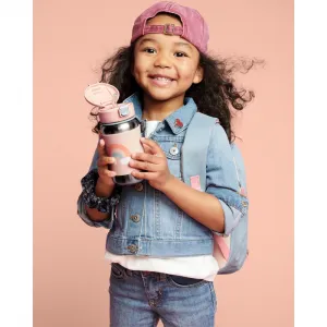 Skip Hop Spark Style Rainbow fľaša na vodu z nehrdzavejúcej ocele s rúrkou 12 m+ 350 ml