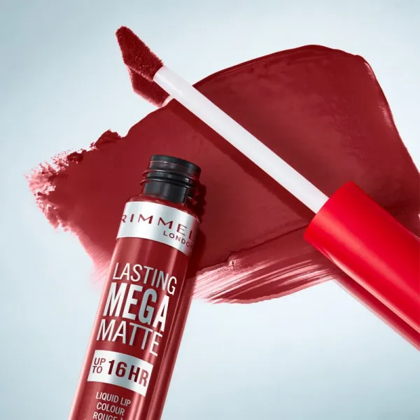 Rimmel Lasting Mega Matte ľahký tekutý matný rúž 16h odtieň Ruby Passion 7,4 ml